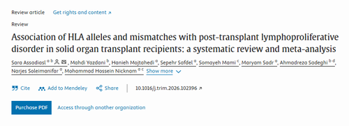 Association of HLA alleles and mismatches with post-transplant lymphoproliferative disorder in solid organ transplant recipients: a systematic review and meta-analysis